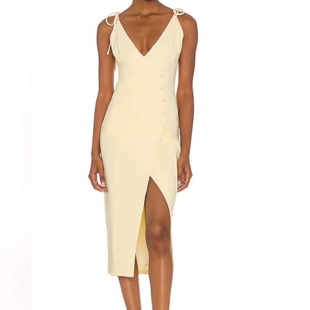 Camila Coelho Asymmetrical Cream Dress